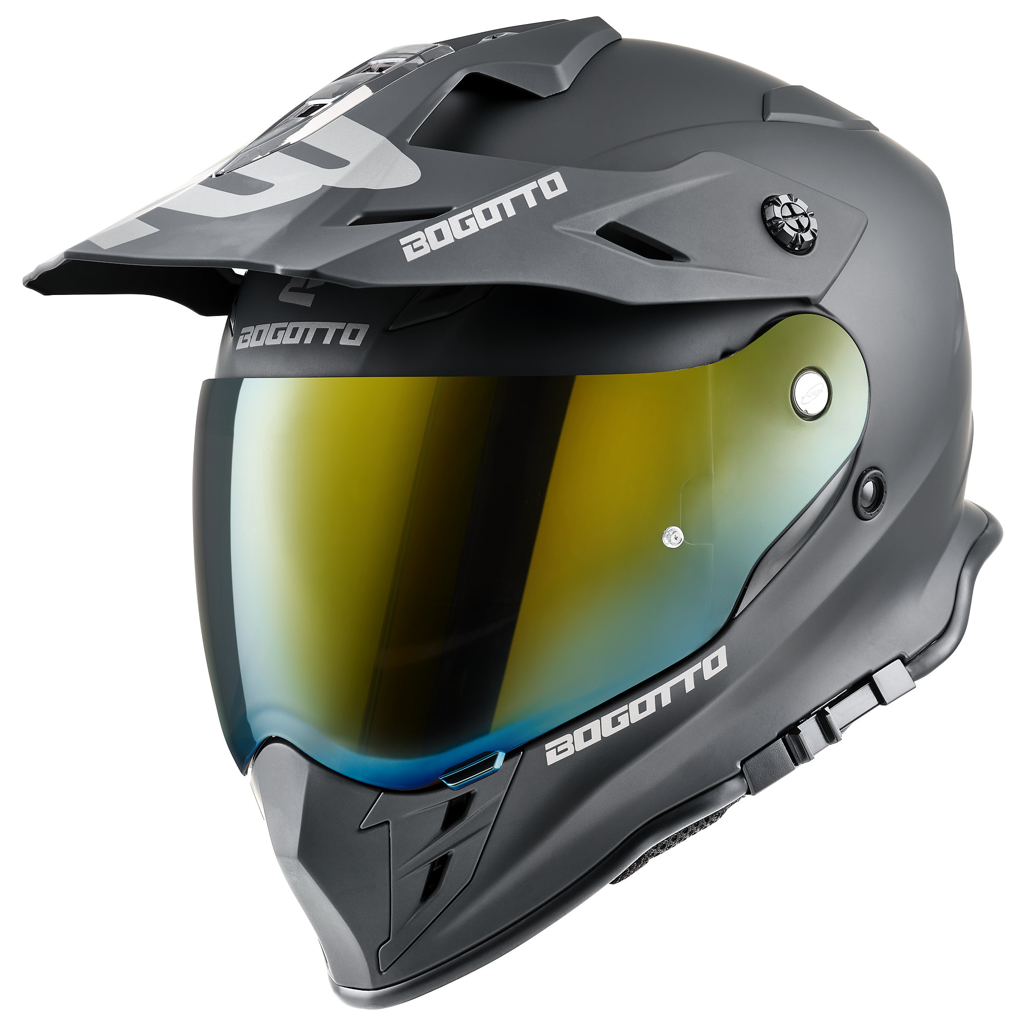 Bogotto H331 Enduro sisak Black Matt S (55/56) 10. ábra