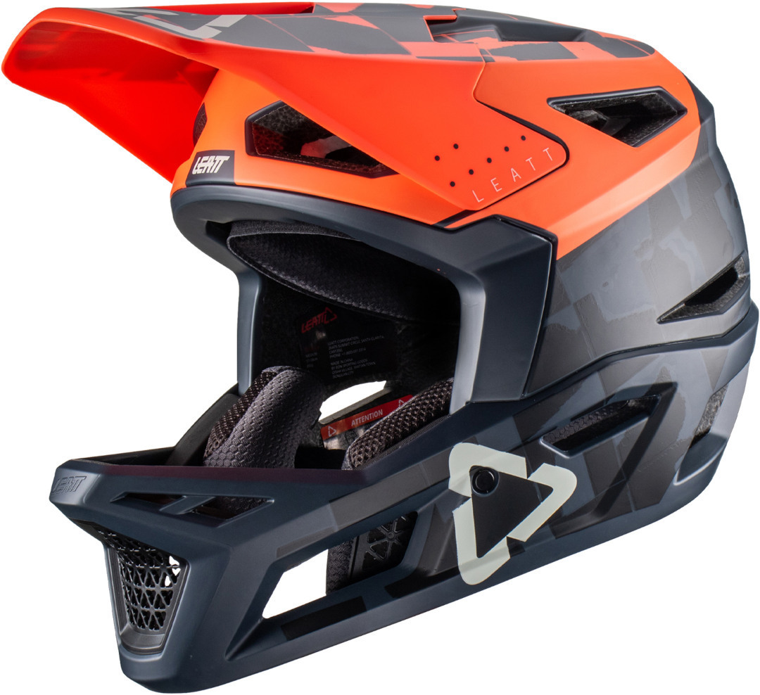 Leatt MTB Gravity 4.0 Orange/Black Casco Downhill S (55/56) Figura 1