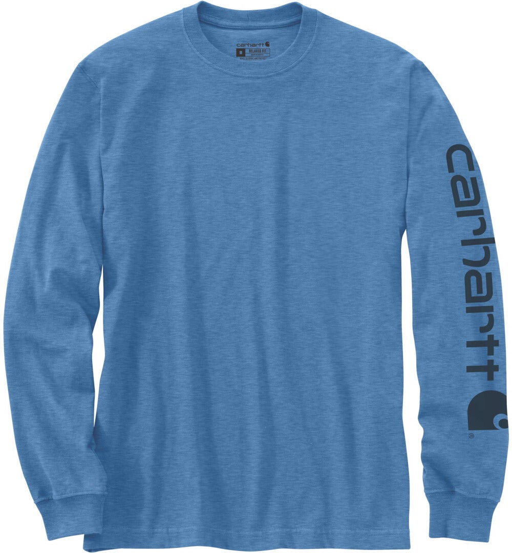 Carhartt Logo Longsleeve blå/sort XL Figur 1
