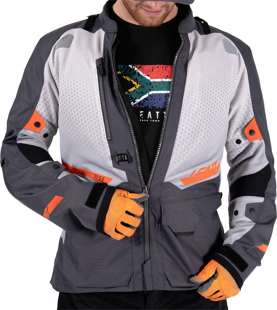 Side view of Leatt ADV Flowtour 5.5 waterproof Motorcycle Textile Jacket