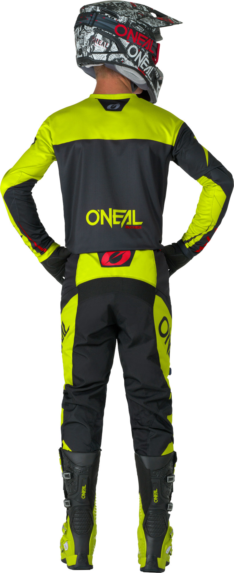 Oneal ELEMENT RACEWEAR Motokrosové kalhoty černá/žlutá 38 Obrázek 4