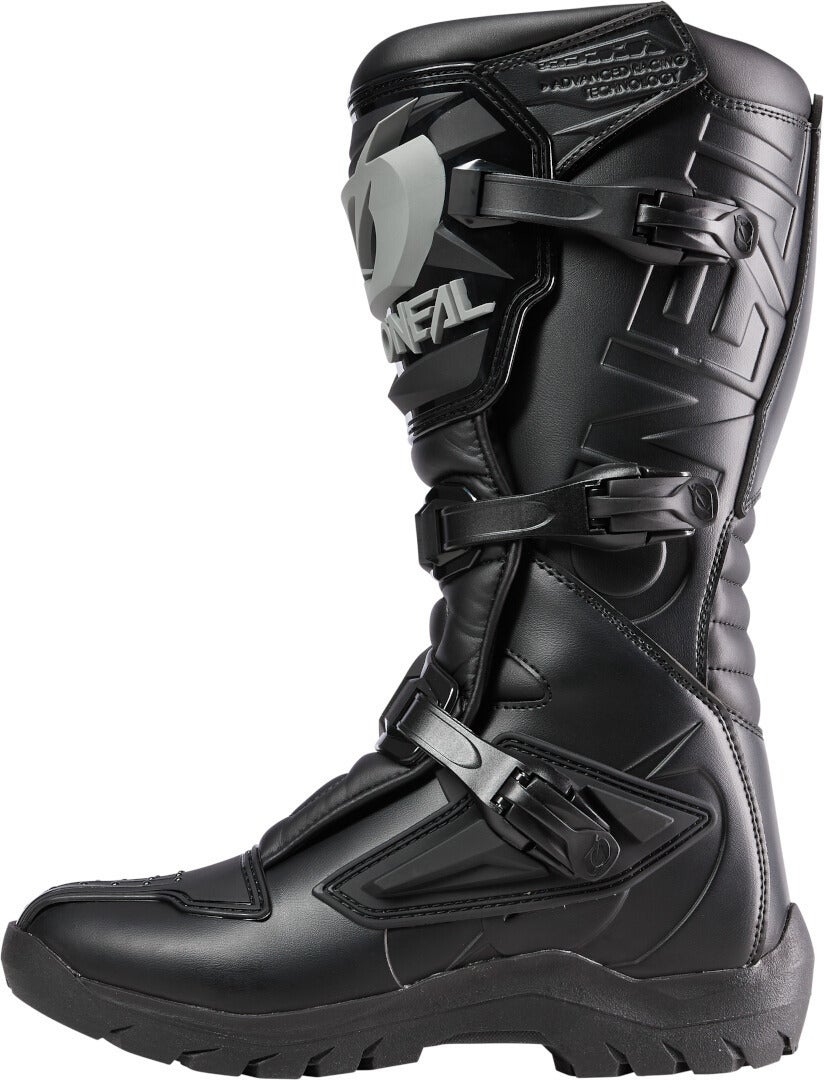 Side view of Oneal RSX Adventure Black Motocross Boots