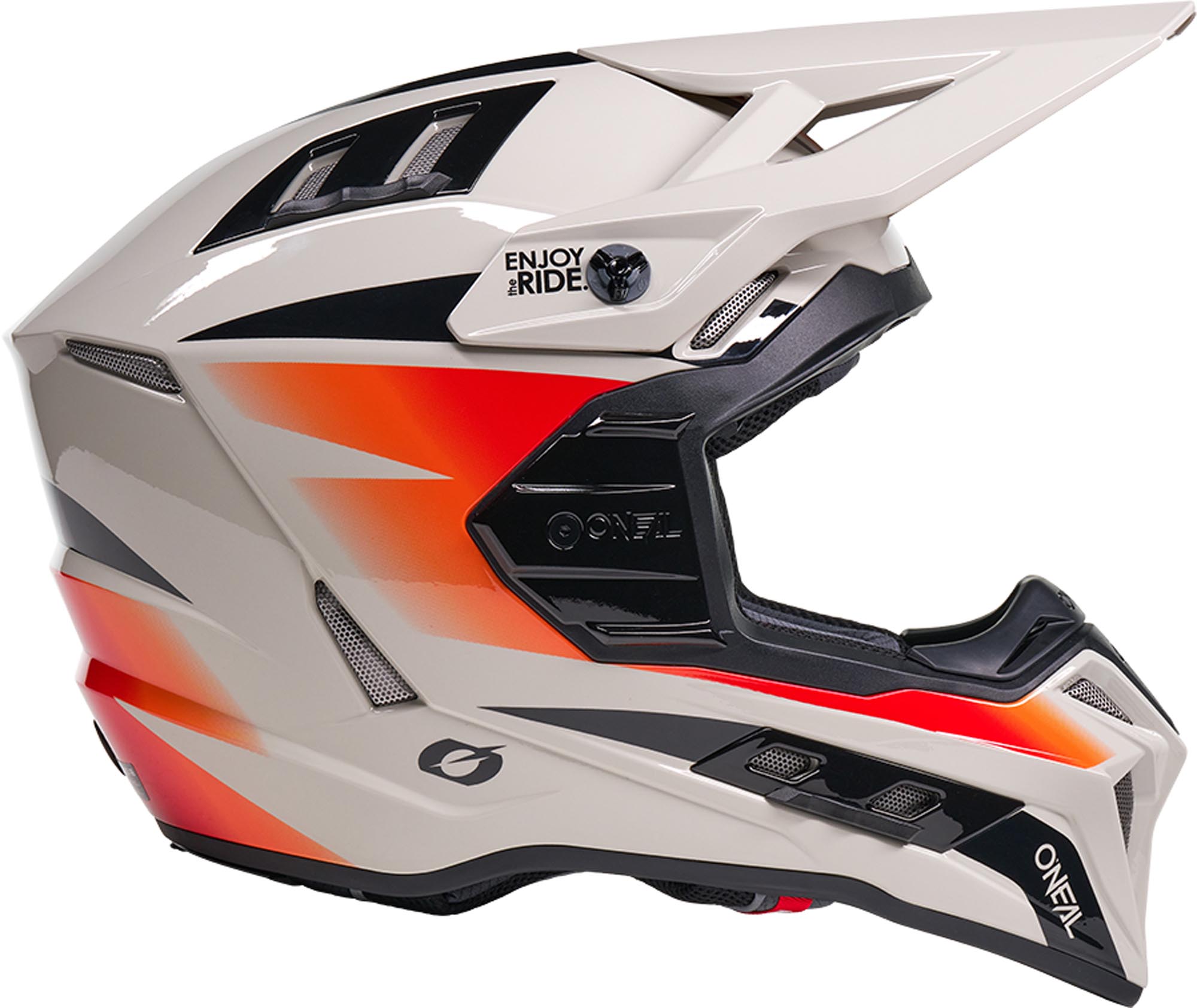 Oneal EX-SRS Magma Motocross Helm grau/orange M (57/58) Abbildung 7