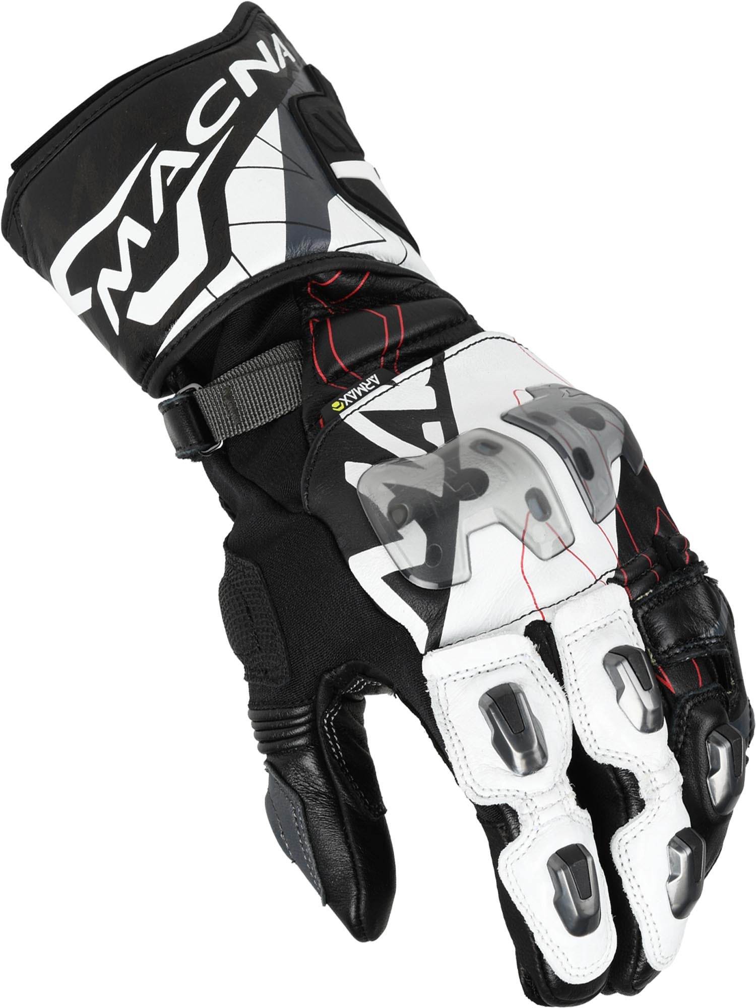 Macna Powertrack 2.5 Motorcycle Gloves black/white L Figure 1