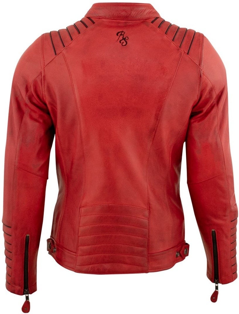 Rusty Stitches Amanda Giacca donna moto in pelle rosso/nero 42 Figura 2