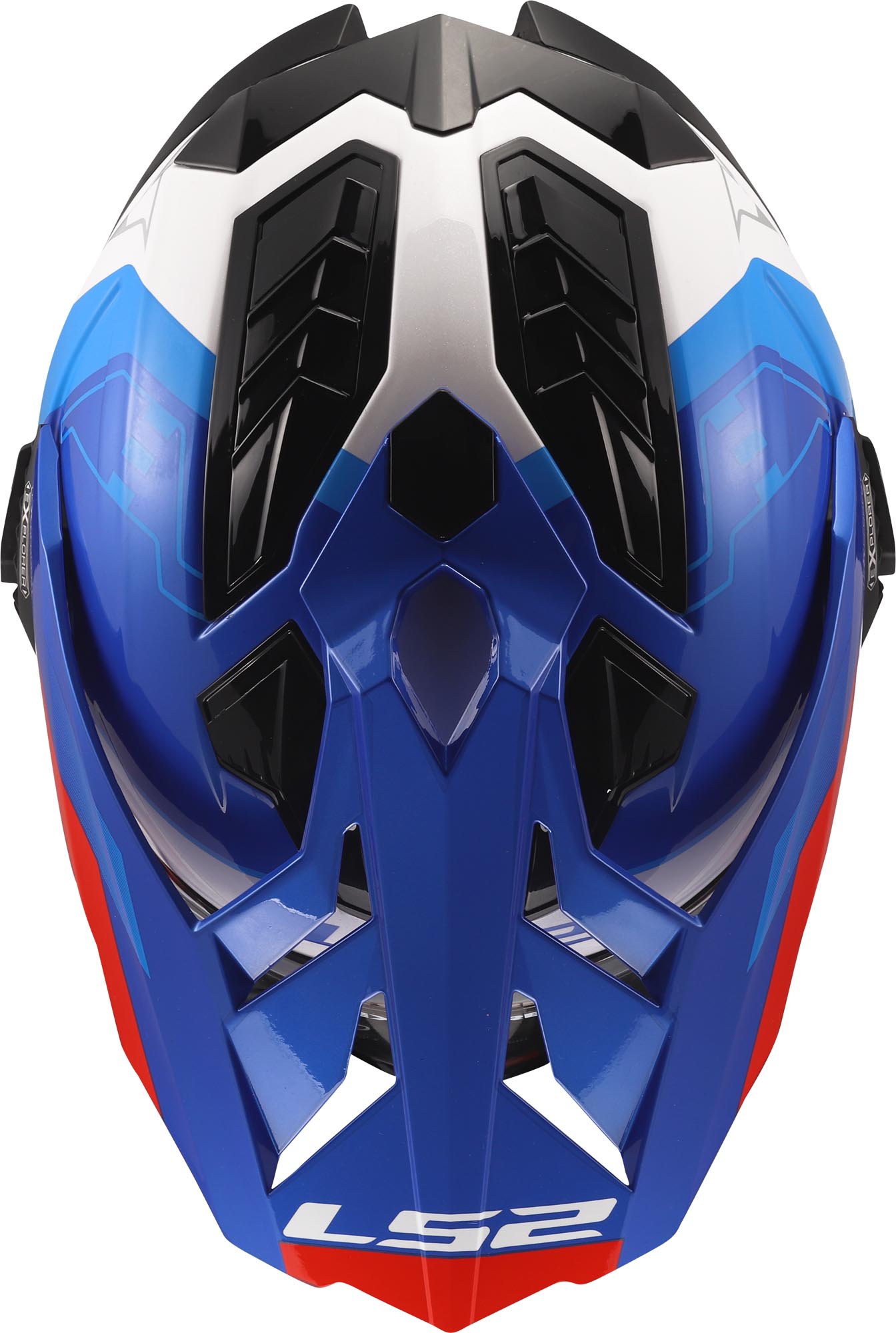 LS2 MX701 Explorer Hexa 耐力鋼盔 白/藍/紅 XL（61/62） 圖2