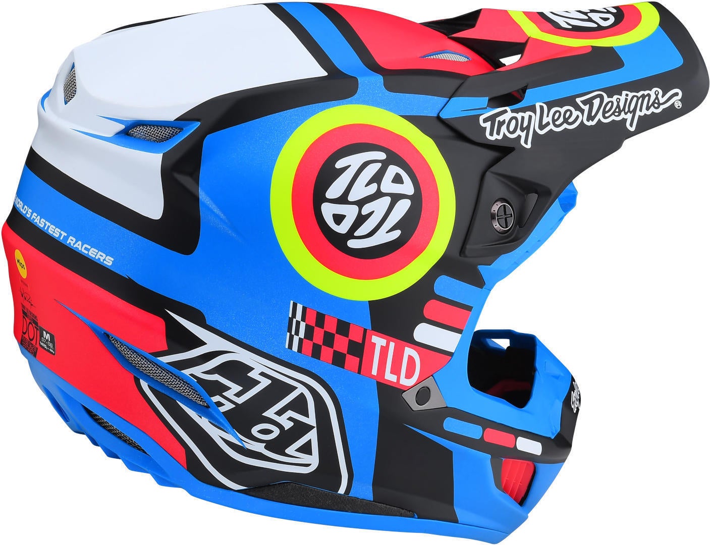 Troy Lee Designs SE5 Drop In MIPS Capacete de Motocross preto/vermelho/azul M (57/58) Figura 6