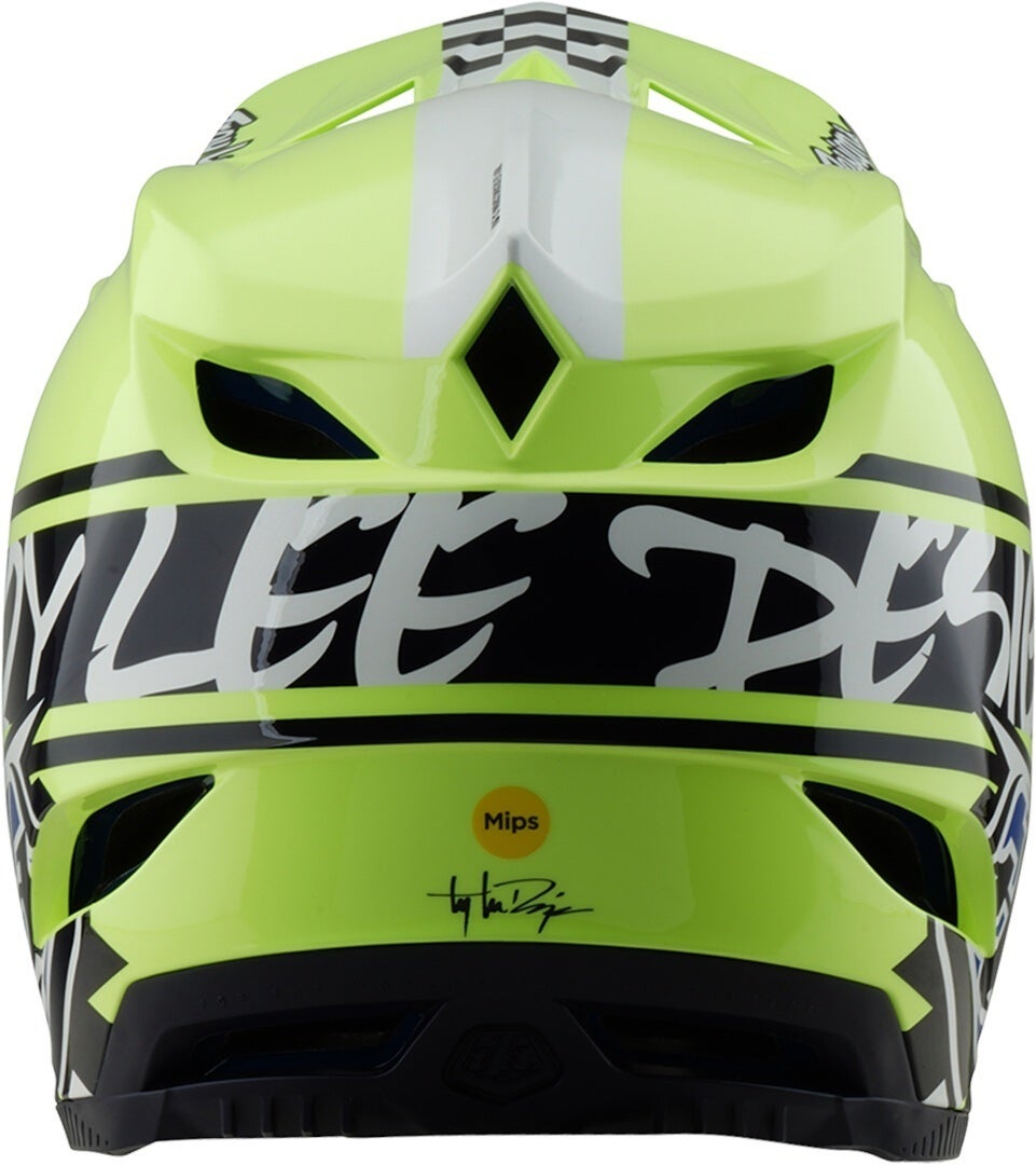Troy Lee Designs D4 Mips Fifty-50 Polyacrylite Downhill Helm black/white/neon-yellow XS (53/54) Figure 6