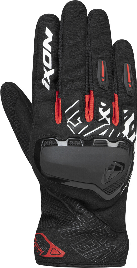 Ixon Gravel Mănuși de motocicletă Negru/Roșu XS Figura 1