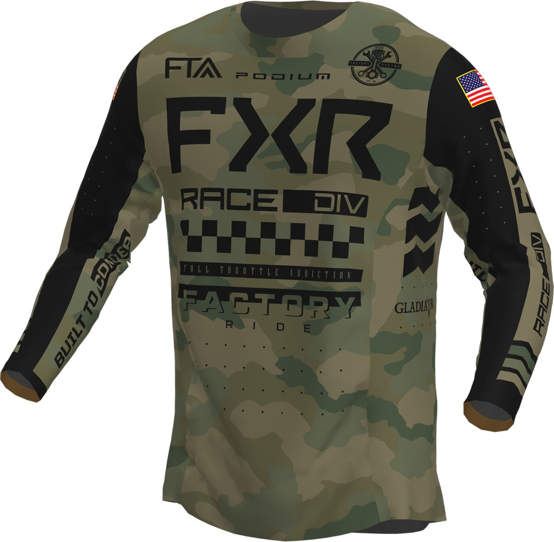 FXR Podium Gladiator 2023 Motokrosový dres olive S Obrázek 1