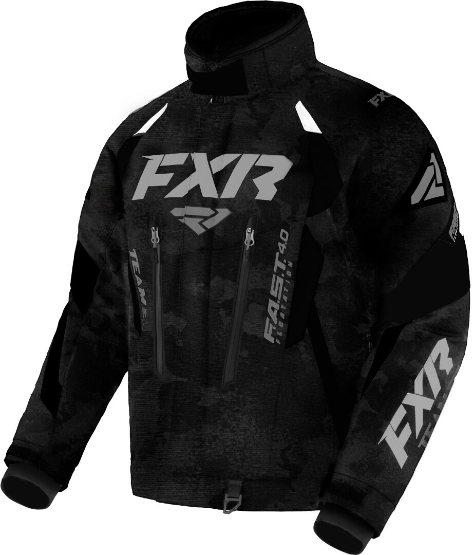 FXR Team FX 2-in-1 2023 Snowmobile Jacket black/grey 4XL Figure 1
