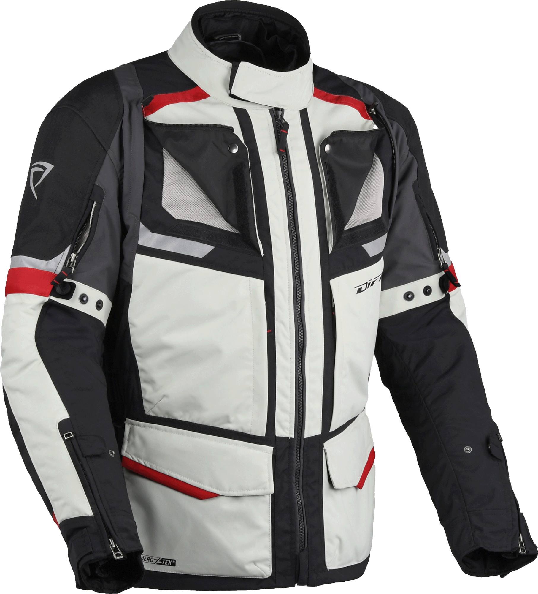 DIFI Atacama Aerotex Motorcycle Textile Jacket grey/black 4XL Figure 3