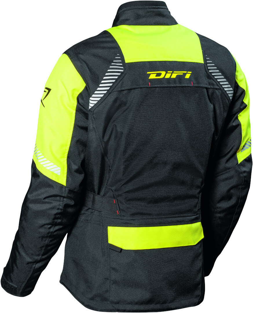 DIFI Compass Aerotex Jachetă textilă impermeabilă pentru motociclete negru/galben 42 Figura 2