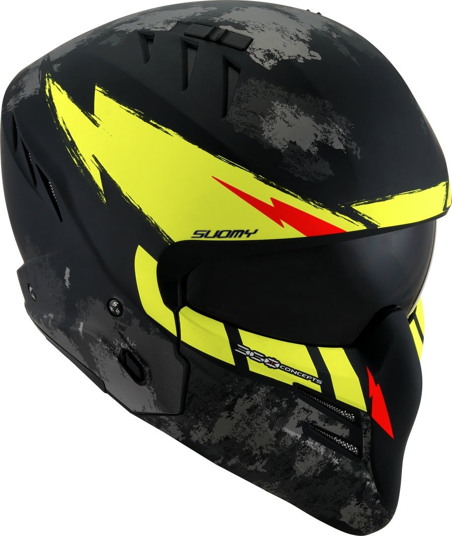 Suomy Armor Hi Volt Jethelm schwarz/gelb L (59/60) Abbildung 7