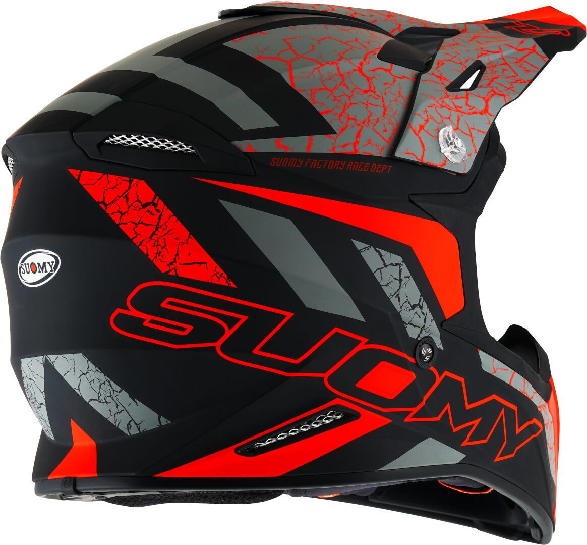 Suomy X-Wing Reel E06 Motocross Helm schwarz/grau/orange S (55/56) Abbildung 2