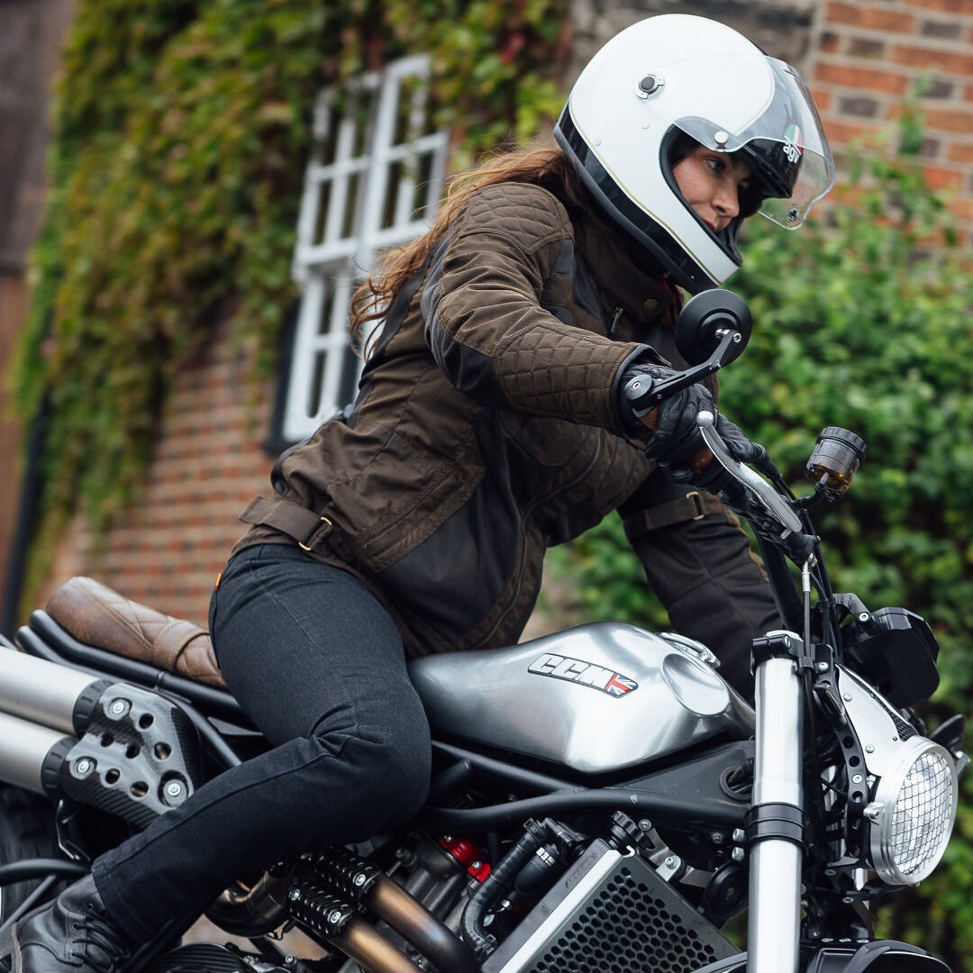 Merlin Shenstone Air Dames motorfiets textiel jas Olive S Figuur 11