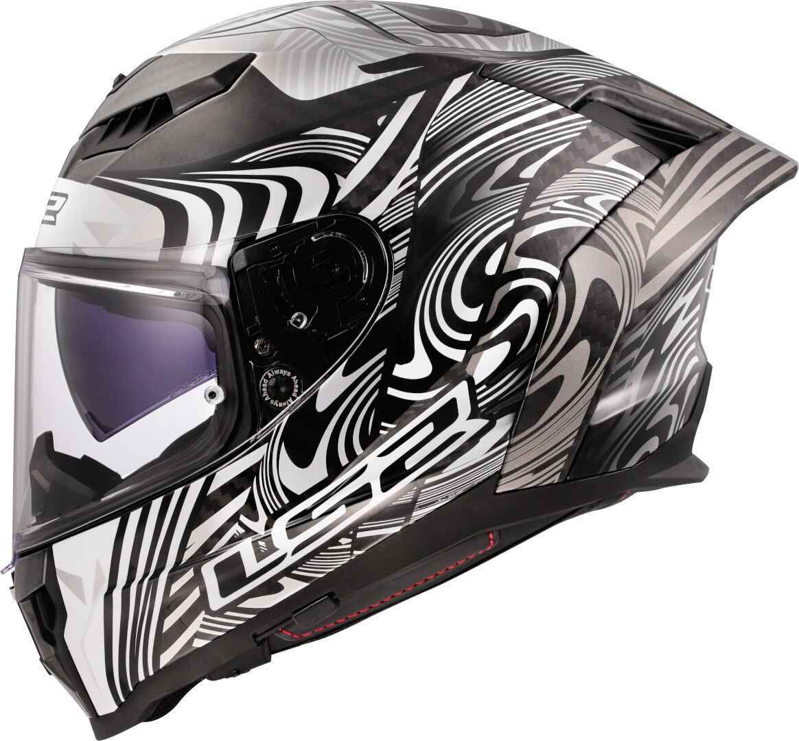 LS2 FF807 Dragon Enthum Carbon Helm carbon/weiß M (57/58) Abbildung 2