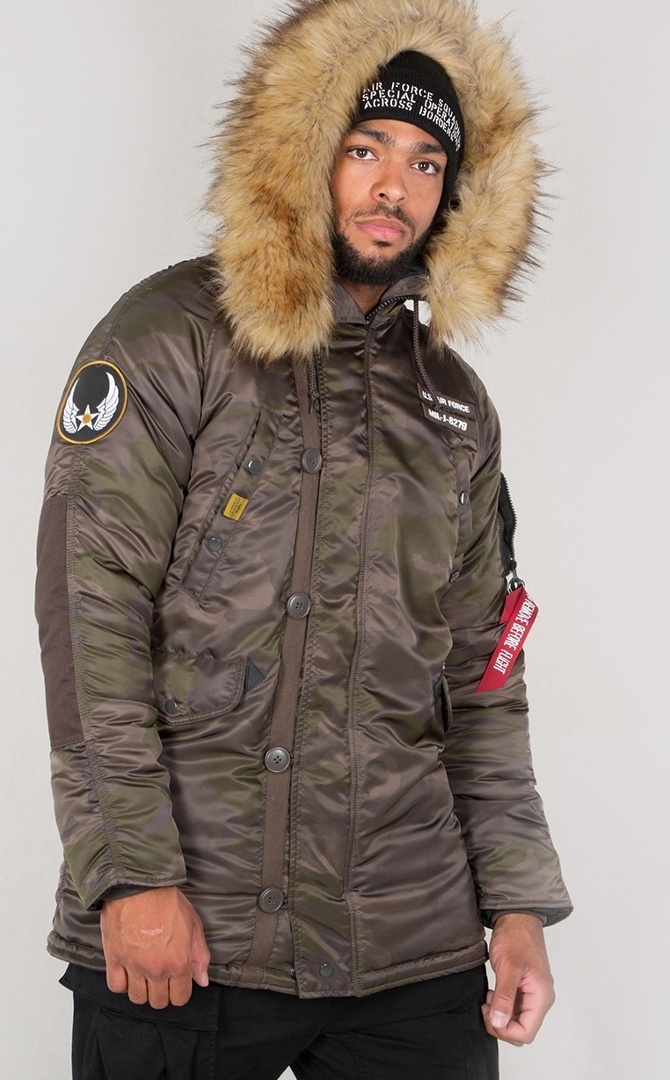 Alpha Industries N3B Airborne Jacke dunkles camouflage M Abbildung 3