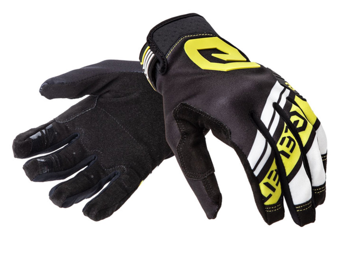 Eleveit X-Legend Gants de motocross Noir/Blanc/Jaune M Figure 1