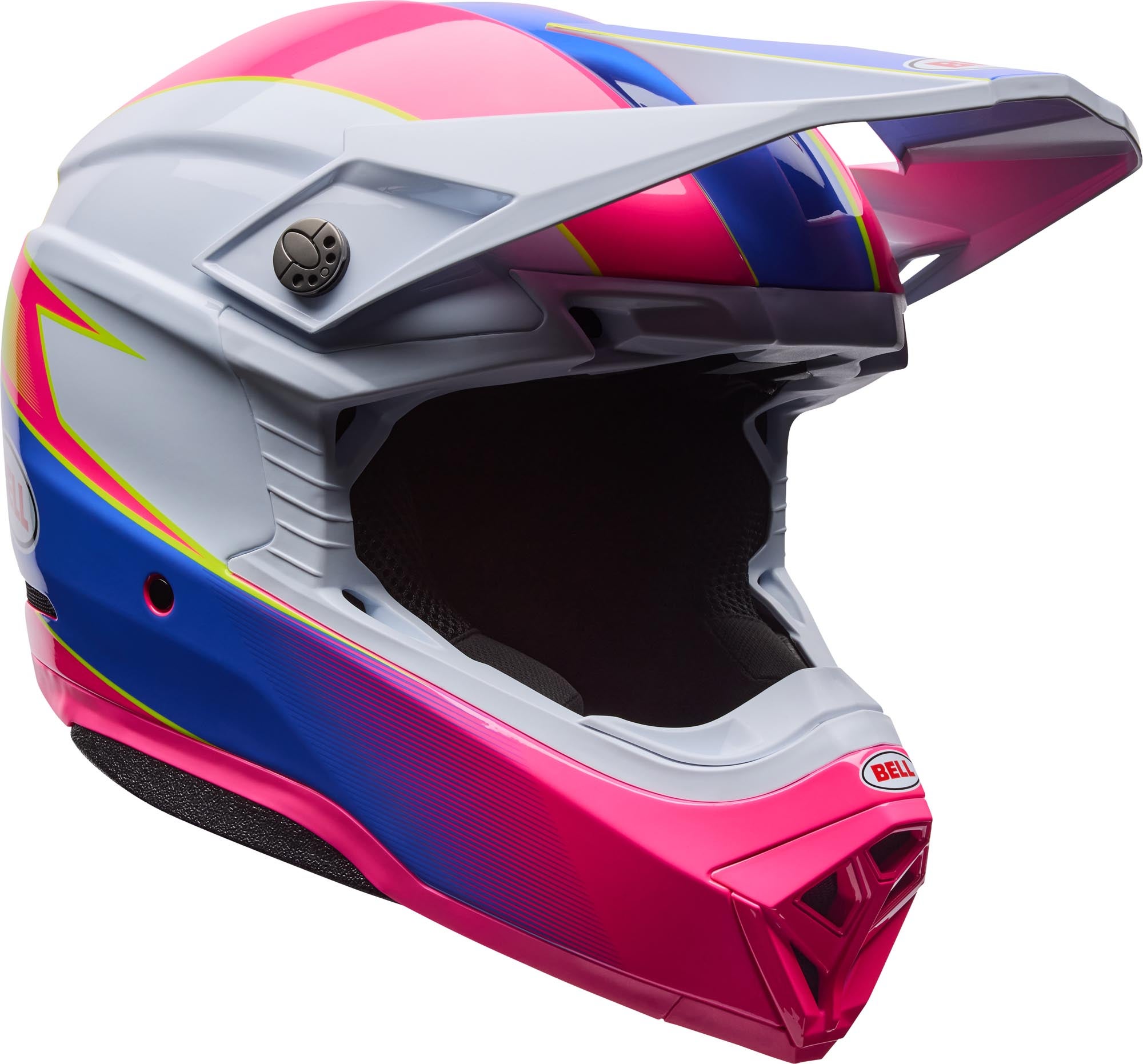 Bell Men's White/Pink Moto-10 Mips Falcon Motocross Helmet