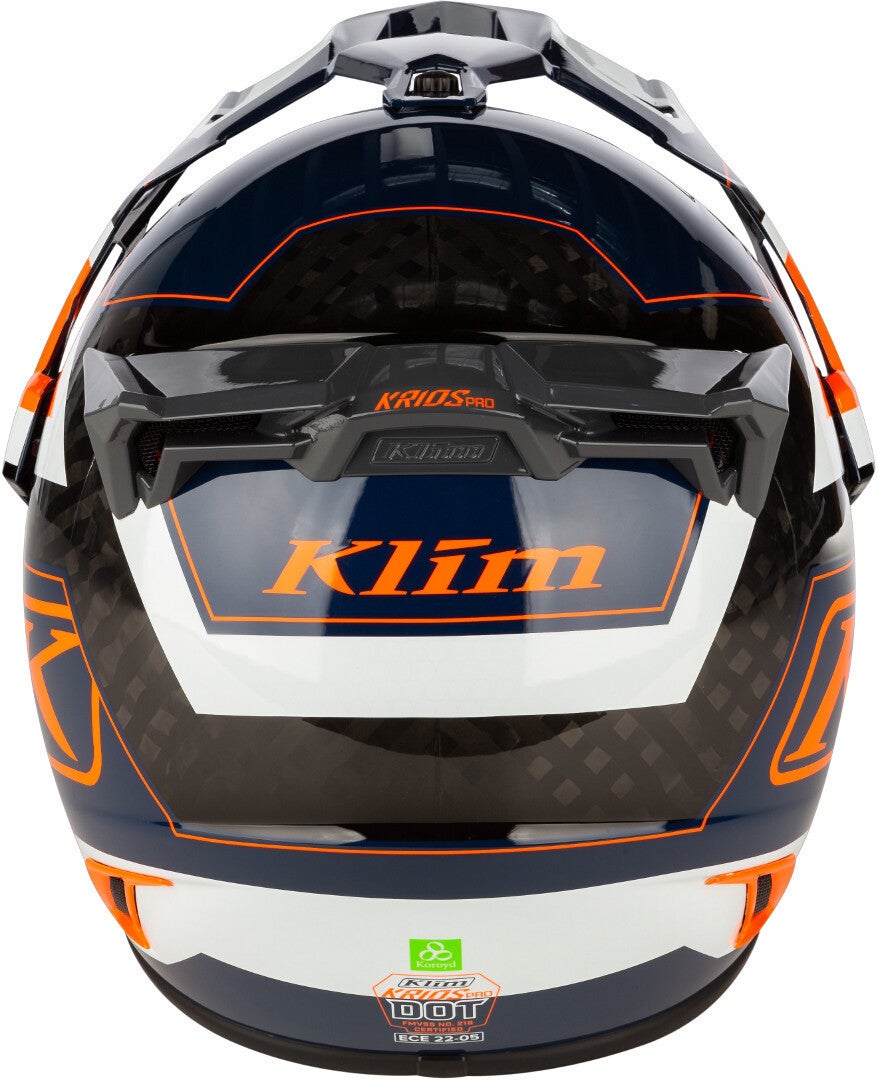 Klim Krios Pro Rally ECE/DOT Carbon Casque d’enduro Blanc/Bleu/Orange M (57/58) Figure 4
