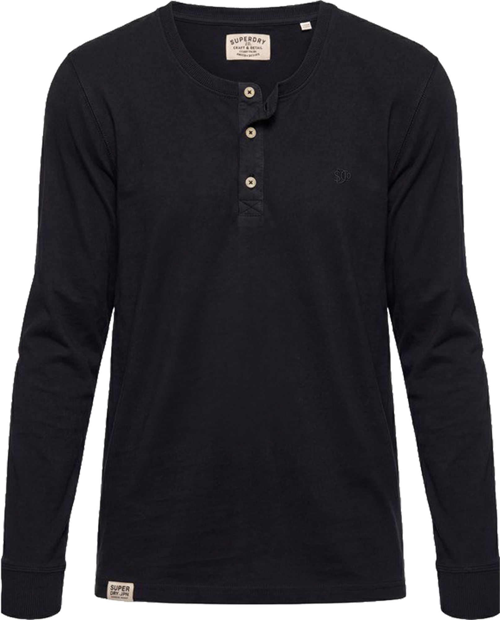 Superdry & Co Grandad Dlhý rukáv čierna S Obrázok 1