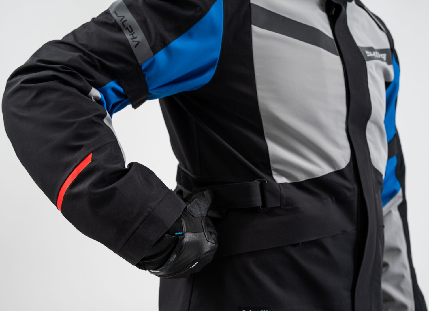 SHIMA Alpha waterproof Motorcycle Textile Jacket black/grey/blue L Figure 9