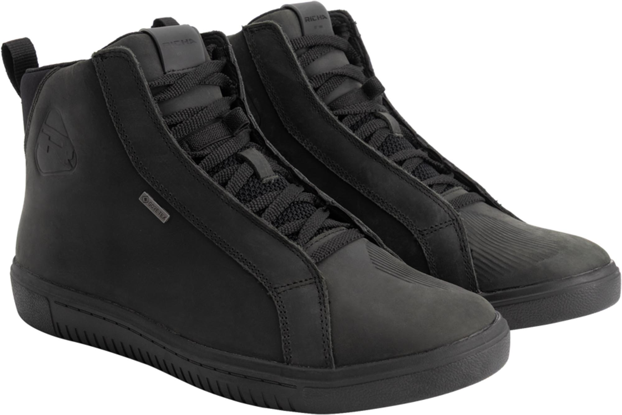Richa Logan Gore-Tex vandtætte motorcykelsko Sort 41 Figur 1