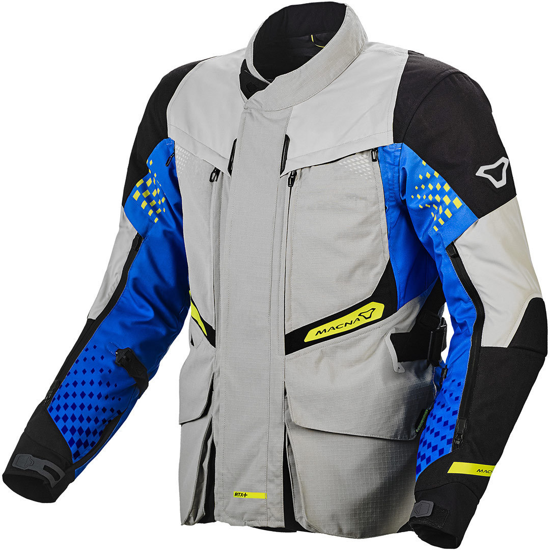 Macna Fusor Motorcycle Textile Jacket grey/blue L Figure 1