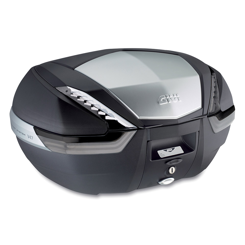 GIVI V47 Monokey Aluminiumtoppfodral svart/silver/transparent 47 Ltr. Figur 1