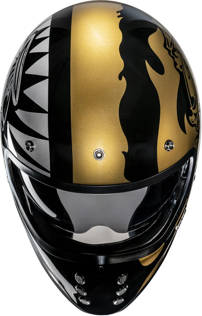 HJC V60 Flame Casco nero/argento/oro S (55/56) Figura 3
