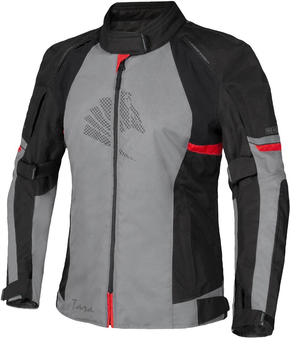Germot Tara imperméable à l’eau dames moto textile veste Noir/Gris/Rouge 38 Figure 2