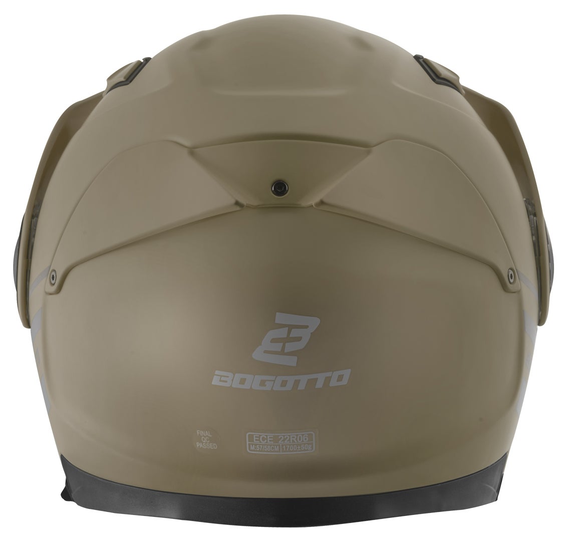 Side view of Bogotto FG-102 Duo Fiberglass Enduro Flip-Up Helmet