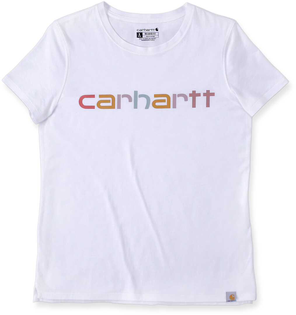 Carhartt Relaxed Fit Lightweight Multi Color Logo Graphic Tricou pentru femei alb XS Figura 1