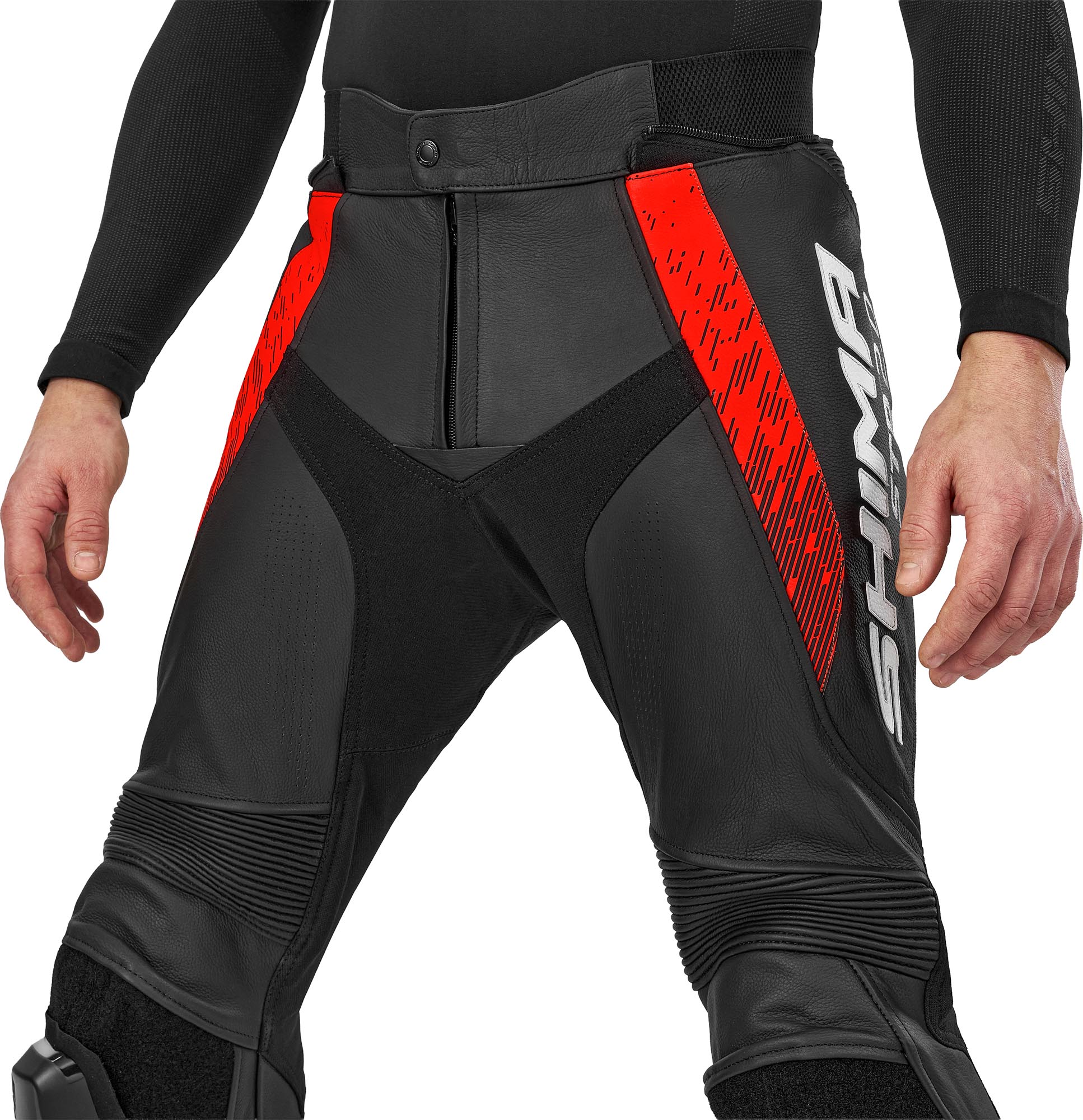 SHIMA STR 2.0 Motorrad Lederhose schwarz/rot/fluo-dunkelrot 52 Abbildung 14