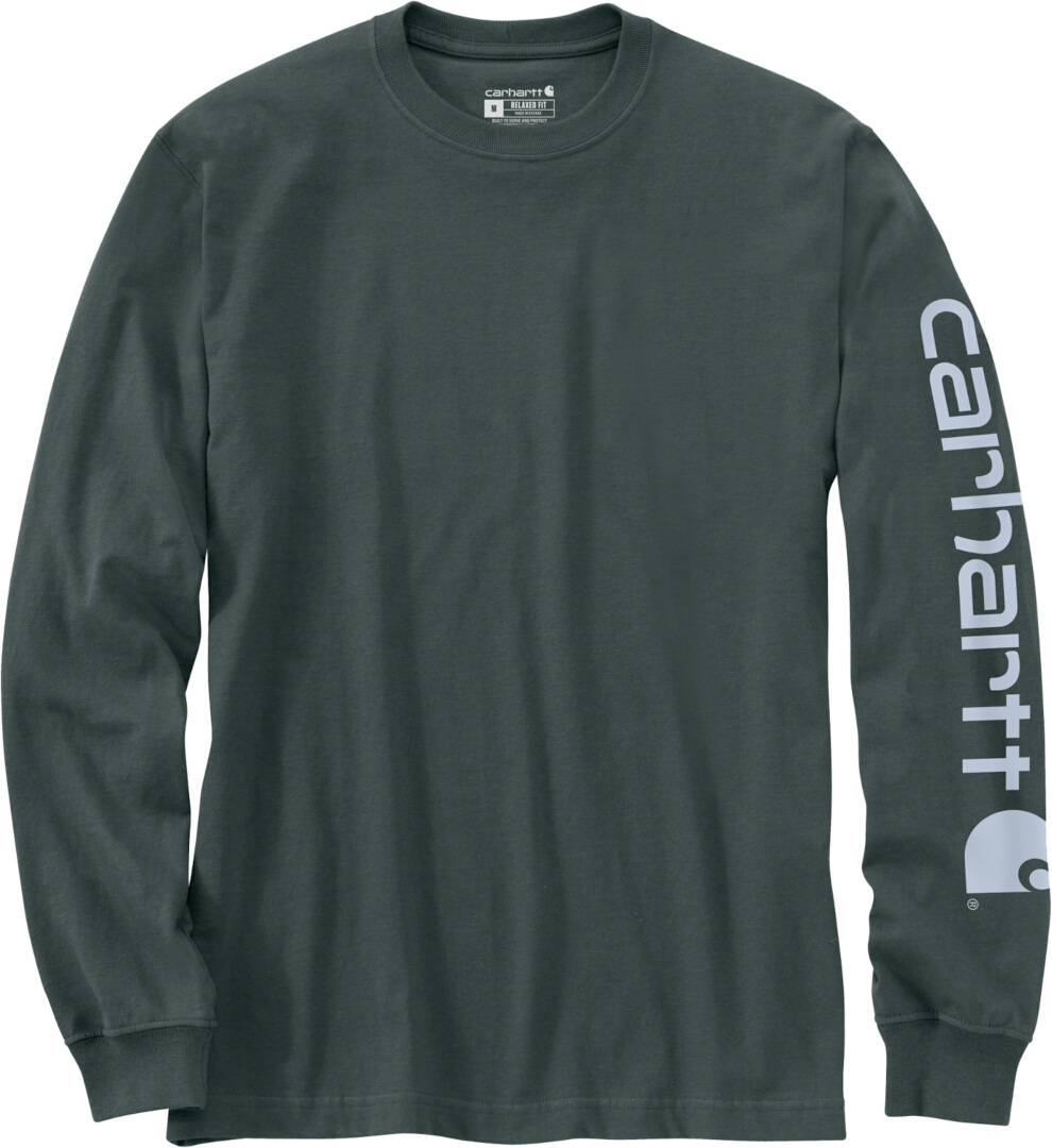 Carhartt Logo Longsleeve grøn/grå M Figur 1