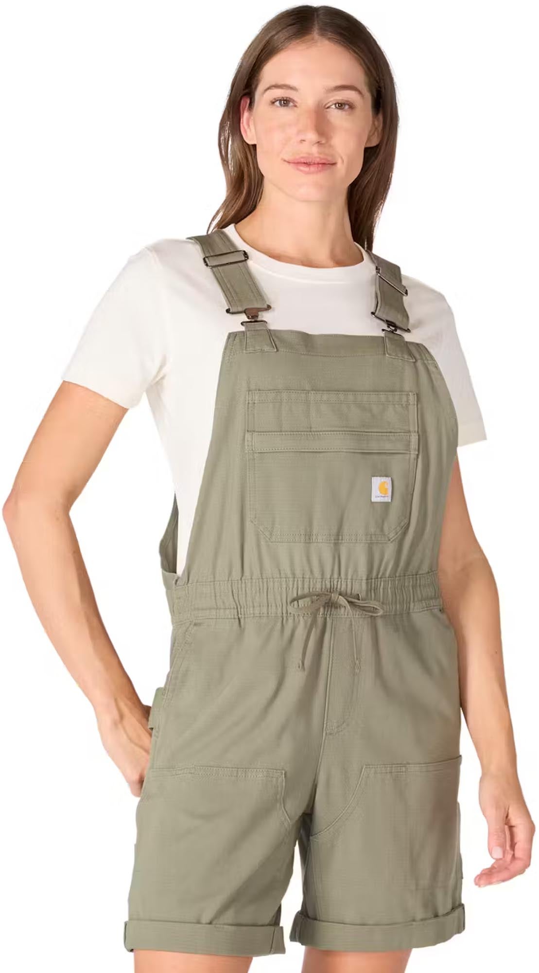 Carhartt Rugged Flex Ripstop Ladies Shortall Dark Olive XS Figure 2