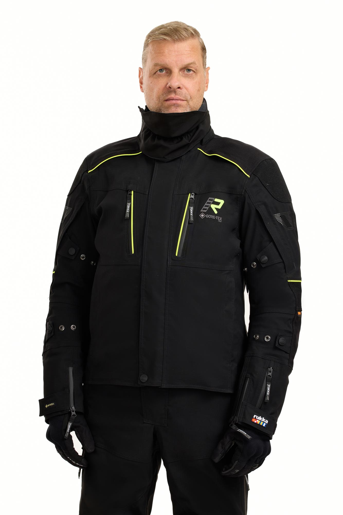 Rukka Flexo-R wasserdichte Motorrad Textiljacke schwarz/gelb 60 Abbildung 5