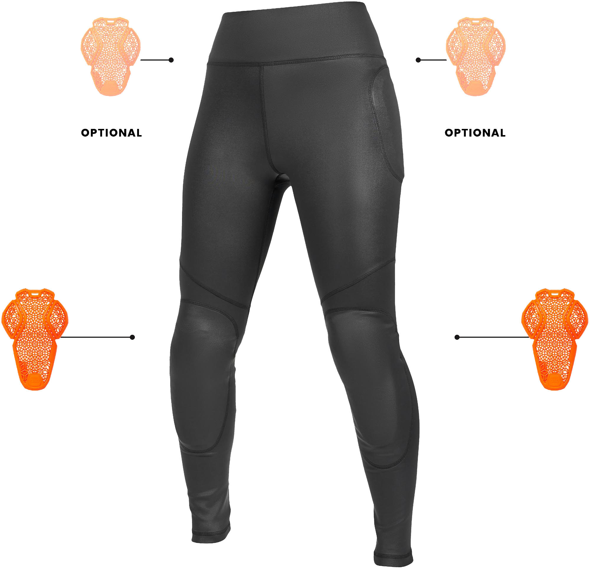Pando Moto Tora Black Damers motorcykelleggings M Figur 11