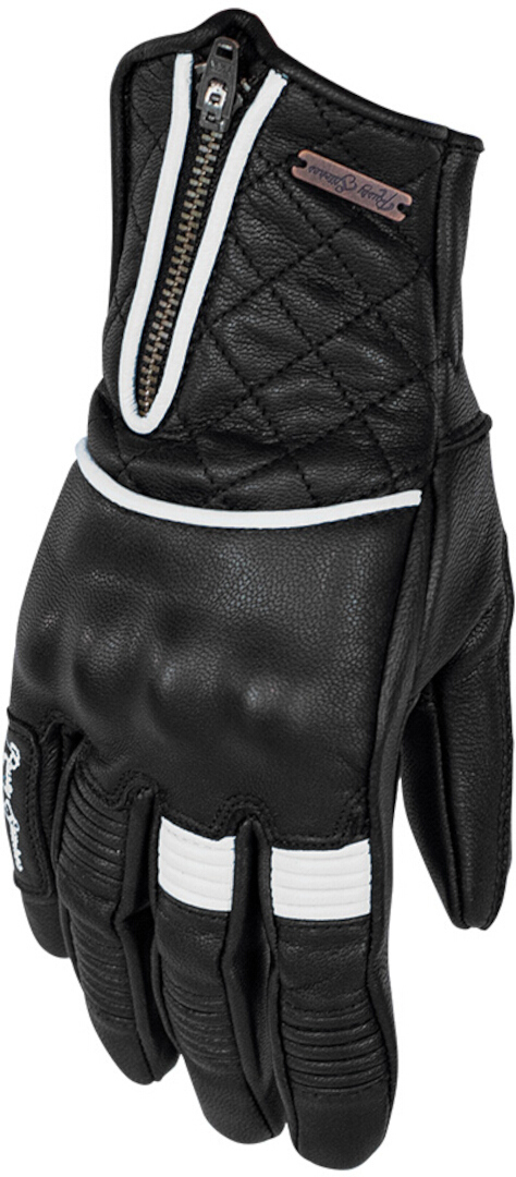 Rusty Stitches Lilly Mănuși pentru motociclete pentru doamne alb/negru XS Figura 1