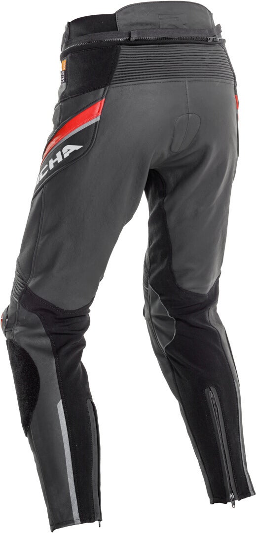 Richa Viper 2 Street perforated Motorcycle Leather Pants black/red 58 Figure 2