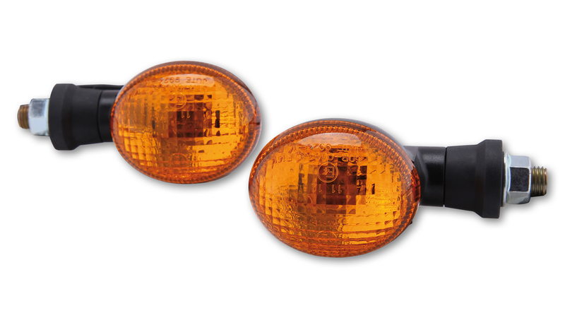 HIGHSIDER Smart Mini Bulb Indikatorhus Svart / Lins Orange (Par), Fram och Bak Figur 4