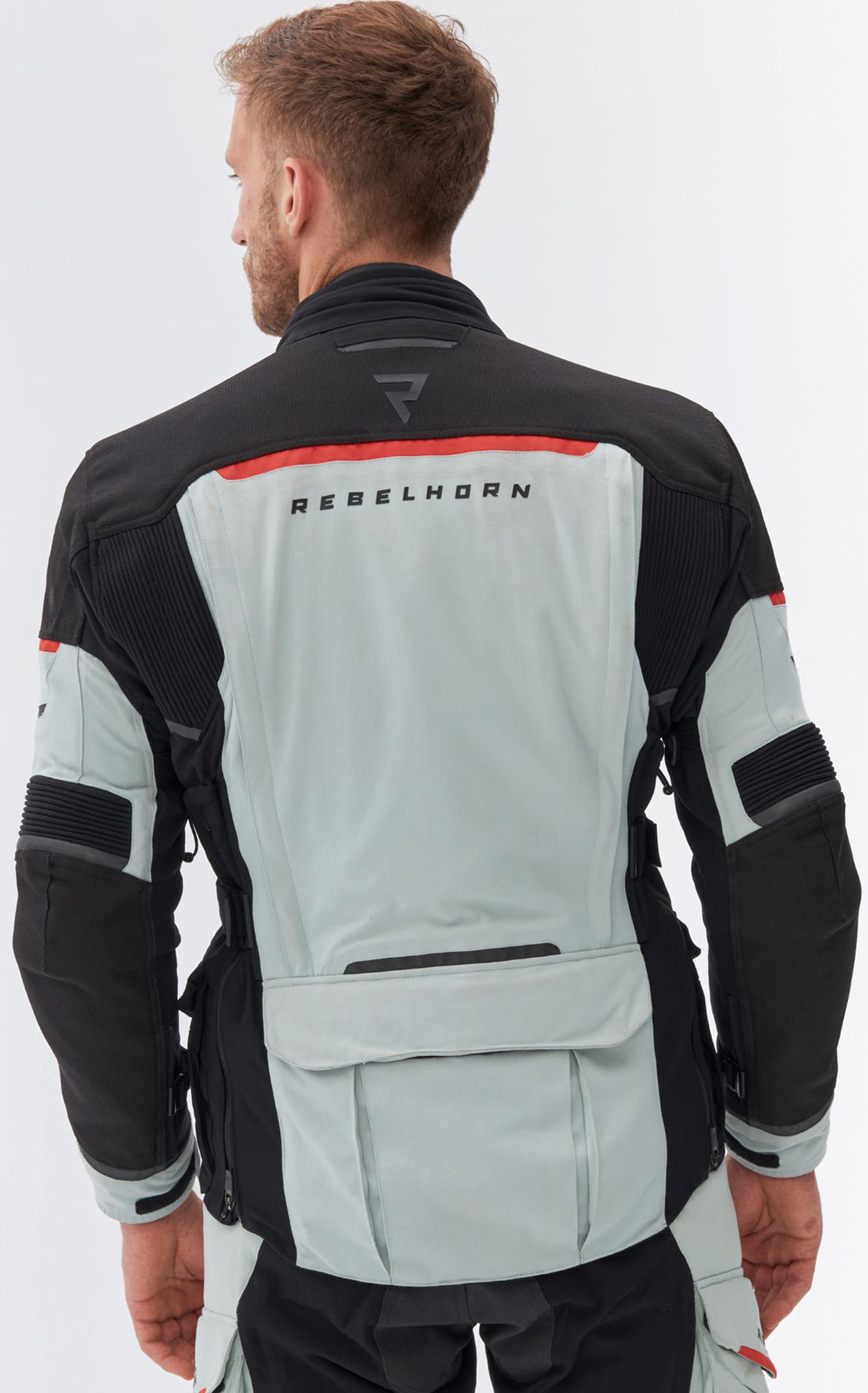 Rebelhorn Range waterproof Motorcycle Textile Jacket grey/black/red S Figure 4