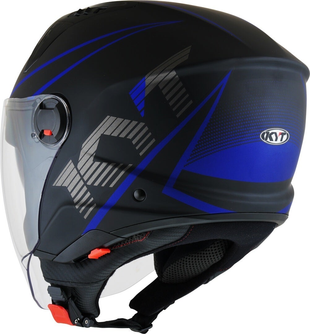 KYT D-City Colorful Jet Helmet blue matt XL (61) Figure 3
