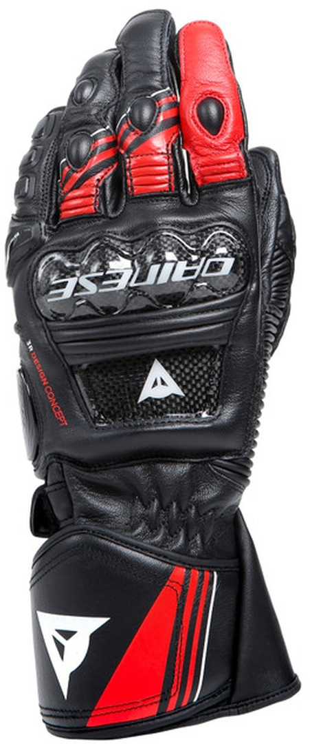 Dainese Druid 4 2.0 Motorhandschoenen zwart/rood/wit M Figuur 1