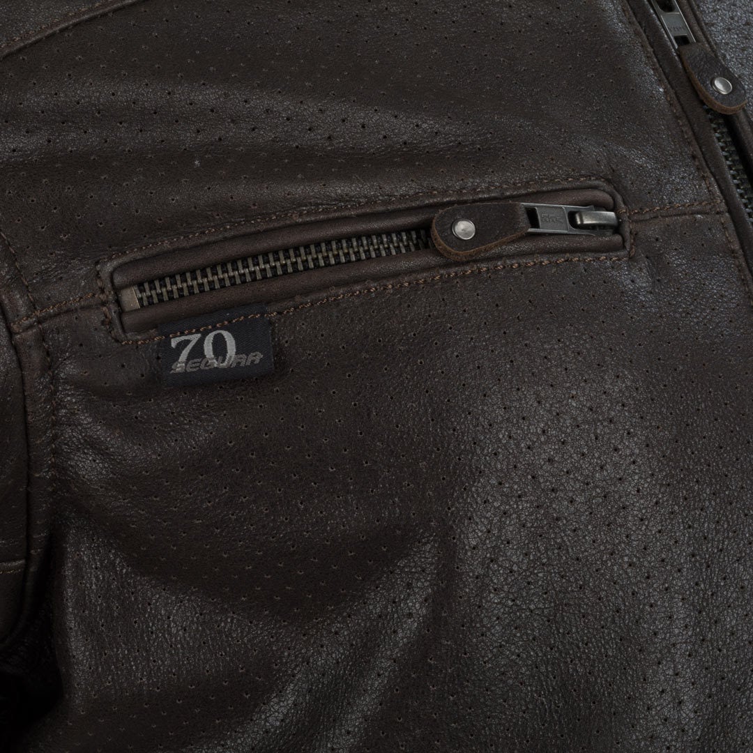 Segura Express perforated Motorcycle Leather Jacket brown XXL Figure 5