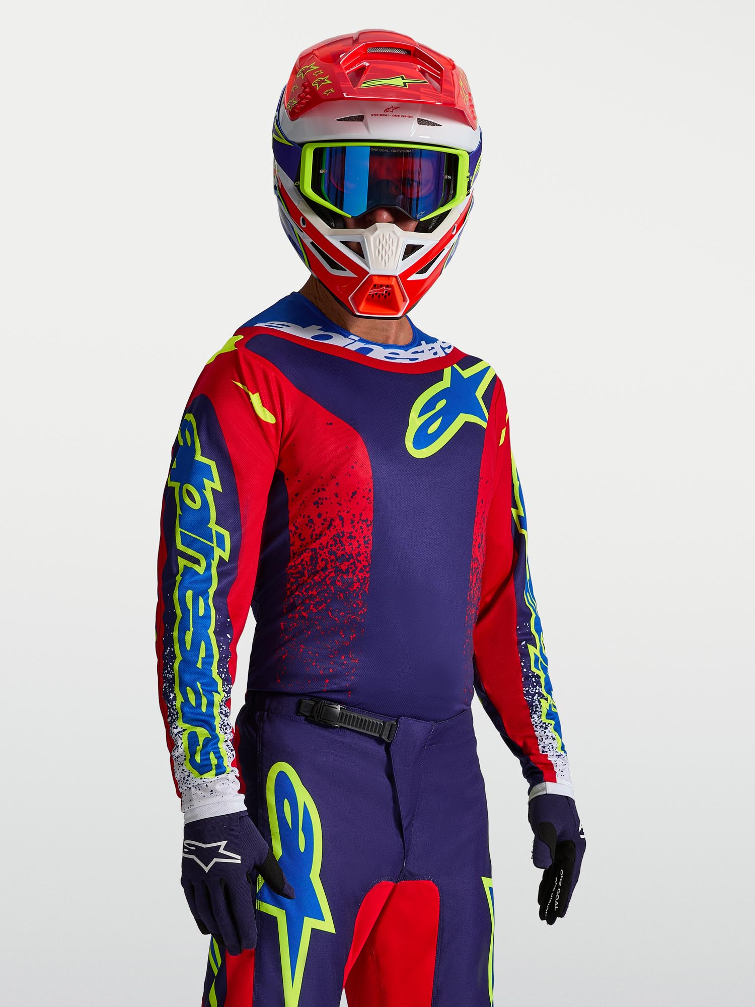 Alpinestars Fluid Drag Motocross Jersey blue/red/white L Figure 4