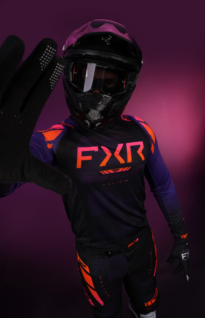FXR Helium 2025 Motocross tröja Svart/lila XS Figur 3