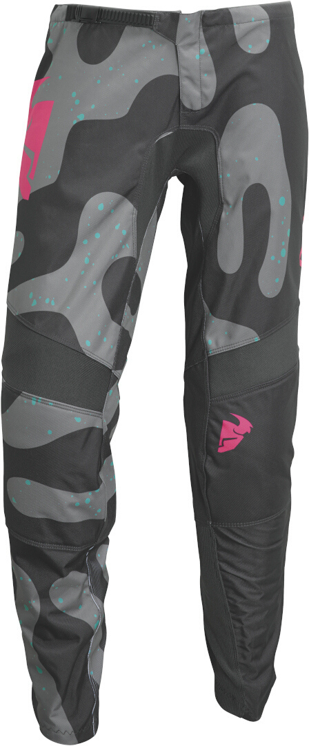 Thor Sector Disguise Pantaloni de motocross pentru doamne Gri/roz 3/4 Figura 1