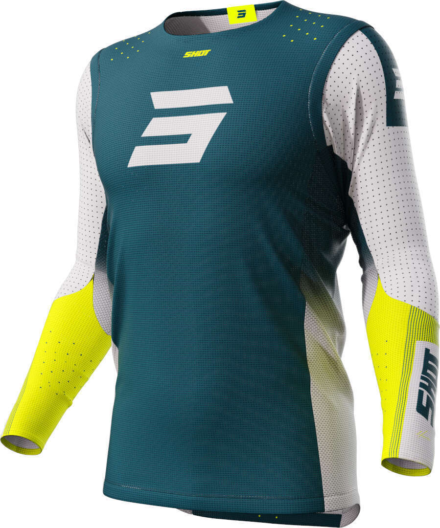Shot Aerolite Honor Motocross tröja blå/vit/gul XL Figur 1